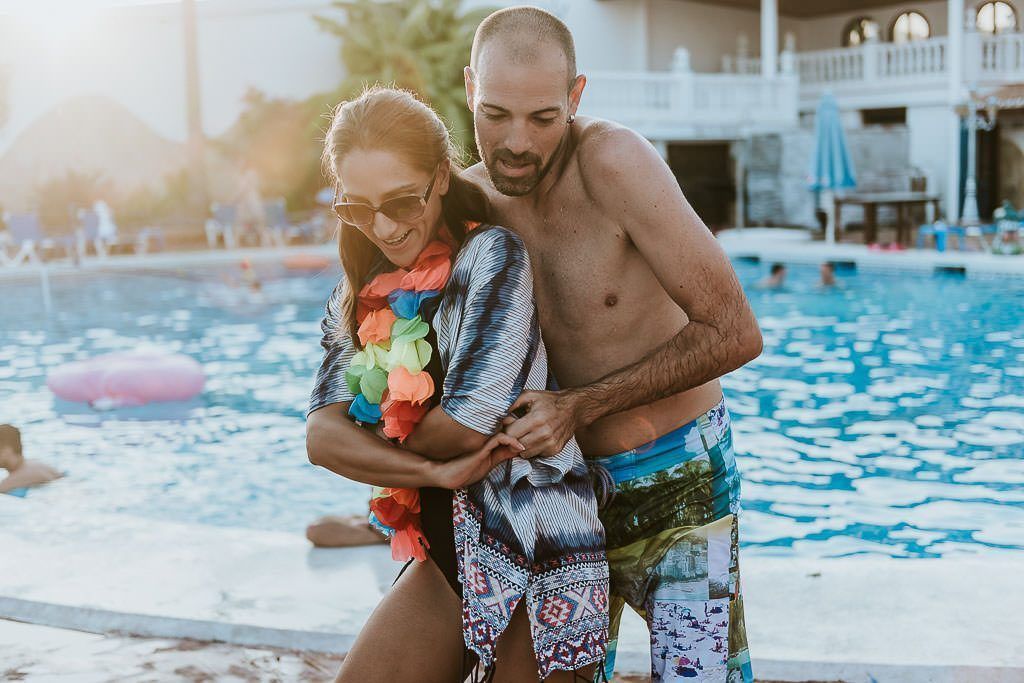 baile en la piscina