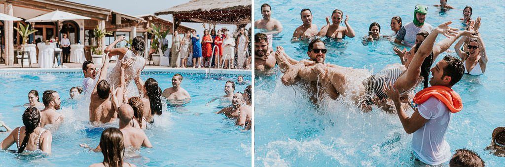 boda dentro del agua