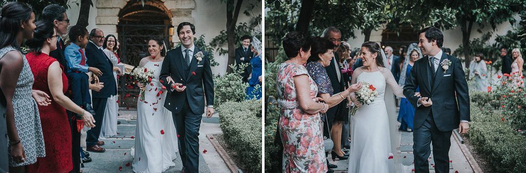 salida de los novios