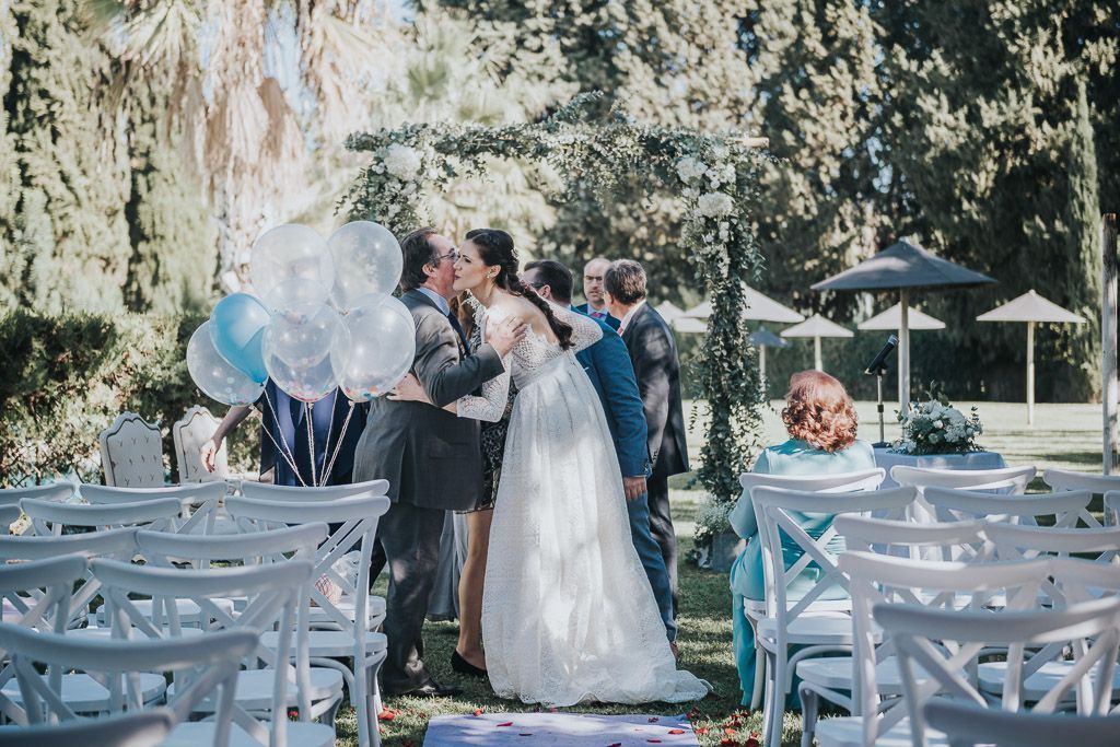 globos en una boda civil