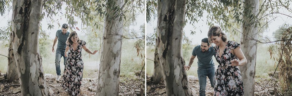 novios en el campo