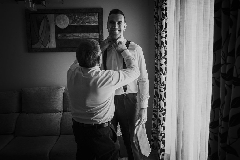 padre he hijo el dia de la boda