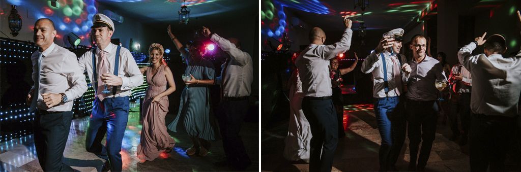 novio haciendo la conga